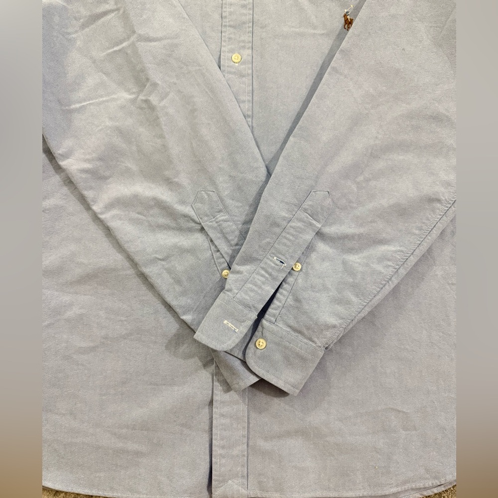 Ralph Lauren light blue cotton Oxford long-sleeve button-down shirt.Size 2XB NEW - Picture 8 of 13